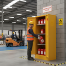 Premium Heavy Duty Flammable Storage Cabinet - 80 Litre Capacity with Adjustable Shelves and Fire-Resistant Structure | DSEAR | UK