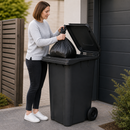 240 Litre Dark Grey Wheelie Bin for Domestic Waste Collection