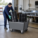 Mobile Steel Spill Pallet for Safe Hazardous Material Transport