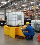 IBC Spill Pallet Single with Dispensing Area Poly — EA PPG2 Compliant | Polyethylene | COSHH | UK