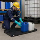 52 Litre Electrically Conductive Polyethylene Spill Pallet, 1265 x 595 x 90 mm, for Chemical Storage (No Grid)