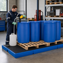 Polyethylene Spill Pallet for 10 x 205 Litre Drums, 580 Litre Containment, with Grid, for Safe Chemical Storage