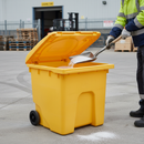 Premium Heavy Duty 200 Litre Grit Bin - Watertight, UV Stabilised, Temperature Resistant for Indoor and Outdoor Storage | COSHH | UK