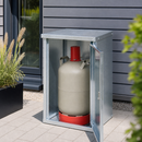 Hot Dip Galvanised Steel Gas Cylinder Cabinet for 1 x 11 kg Cylinder, Right Hinged Door, for Outdoor Use