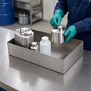 20 Litre Stainless Steel Spill Tray for Small Containers, Compact Design, for Hazardous Material Storage (Pro-Line)