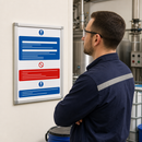 Emergency Spill Sign with Customizable Instructions for Workplace Safety