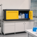 Polyethylene Additional Storage Cabinet for Corrosive Liquids, 1 Stainless Steel Grid, W 120 cm, 35 L Containment, for Safe Liquid Storage