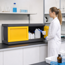 Polyethylene Additional Storage Cabinet for Corrosive Liquids, 1 Stainless Steel Grid, W 120 cm, 35 L Containment, for Safe Liquid Storage