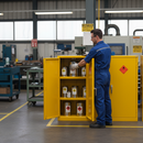 Premium Flammable Storage Cabinet - 21 Litre Capacity, Heavy Duty Steel Construction with Double Doors and Adjustable Shelf | DSEAR | UK