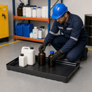 30 Litre Polyethylene Spill Tray for Small Containers, 995 x 595 x 90 mm, for Safe Chemical Storage