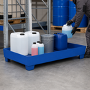 Painted Steel Spill Tray for Racking, 1780 x 1300 x 343 mm, 2000 kg Load Capacity, 530 L Containment, for Hazardous Materials Storage