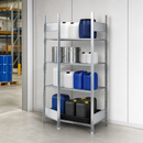 Galvanised Steel Hazmat Small Container Rack with PE Spill Tray, 1012 x 637 x 2000 mm, 1000 kg Bay Load, for Safe Chemical Storage (Extension Unit)