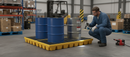 Premium 4 Drum Work Floor with High Chemical Resistance and 232 Litre Sump Capacity for Oil and Chemical Storage | COSHH | UK