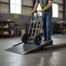 Premium Short Workfloor Ramp for Pallet Trucks and Drum Handlers - Durable Polyethylene with Grip Runners | COSHH | UK