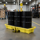 Premium Heavy Duty Inline Spill Pallet for 4 x 205 Litre Drums with 250 Litre Sump Capacity and Removable Grid | COSHH | UK