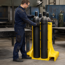 Gas Cylinder Stand for Secure Storage of 4 Cylinders