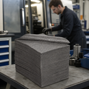 Lightweight Polypropylene Absorbent Mats, 500 x 400 mm, 160 Litre Capacity, Perforated, for Cleaning & Maintenance (Pack of 200)
