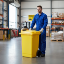 75L Wheelie Bin | Yellow | Heavy Duty | COSHH | UK