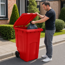 360 Litre Red Wheelie Bin for Domestic & Commercial Waste Disposal