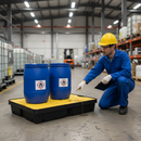 Premium 60 Litre Spill Tray with Removable Grid for Safe Liquid Containment and Easy Cleaning | COSHH | UK