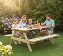 Premium 5ft Picnic Table - Heavy Duty Construction, Seats Six, Easy Assembly, and 15-Year Rot Guarantee | COSHH | UK