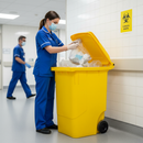 Premium 360 Litre Clinical Waste Bin - Hygienic, UV Resistant with Hazard Sticker for Healthcare Use | COSHH | UK