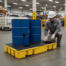 2-Drum Spill Pallet | Polyethylene | 205L Drums | COSHH UK | UK