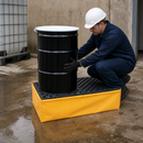 Flexible Spill Pallet for Two 205L Drums for Outdoor Storage