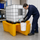 Single IBC Spill Pallet with Bucket for Safe Storage of Chemicals