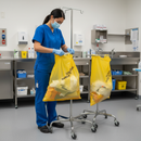 Premium Heavy Duty Yellow PVC Disposal Bags with Caution Text - 1200mm x 600mm Size | COSHH | UK