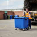 Premium 1100 Litre Heavy Duty Wheelie Bin with Four Rubber Tyres and Weather Resistance | COSHH | UK