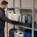 Polyethylene Spill Tray for Hazmat Shelving, 1000 x 400 mm, 26 L Containment, 200 kg Load Capacity, with Reinforcement Bars