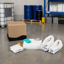 Polyethylene Oil Absorbent Refill Kit for Emergency Spill Kits, 49 Litre Capacity, Includes Mats, Snakes, Cushions, Goggles & Gloves, for Industrial Use (Pack of 250)