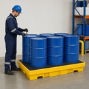 Polyethylene Spill Pallet for 6 x 200 Litre Drums, 423 Litre Containment, with Grid, for Safe Chemical Storage