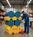 Premium Drum Dispensing Cradle and Racking System for 2 x 205 Litre Drums with 450 Litre Dispensing Capacity | COSHH | UK