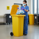 Premium 120 Litre Clinical Waste Bin - Hygienic, UV Resistant, Compliant with EN 840 Standards | UK | COSHH | UK