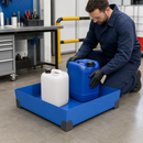 Powder Coated Steel Spill Tray for Small Containers, 90 Litre Capacity, 774mm x 774mm x 200mm, for Safe Storage of Hazardous Materials