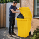 360 Litre Yellow Wheelie Bin for Domestic & Commercial Waste Disposal