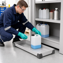 Stainless Steel Spill Tray for Small Containers, 20 L Capacity, 987 x 400 x 95 mm, for Workplace Use