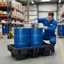 Premium 230 Litre Polyethylene Spill Tray with Forklift Access for Drum Containment | COSHH | UK