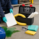 Polyethylene Emergency Spill Kit for Hazardous Materials, 14L Absorption Capacity, Compact Design (Pack of 1)
