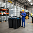 Recycled Polyethylene IBC Spill Pallet 1150 Litre 1330 x 1230 x 1090mm for Chemical Storage