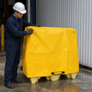 Tarp Cover for 2 Drum Spill Pallet to Protect Drums