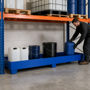 Painted Steel Spill Tray for 2700mm Shelving, 810L Containment, 3000kg Load Capacity, for Hazardous Materials Storage