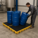 4 Drum Bunded Work Floor for Safe Chemical Storage