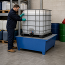 Steel Spill Pallet for 1 x 600 Litre IBC, 675 Litre Containment, with Grid, for Safe Storage of Flammable Substances