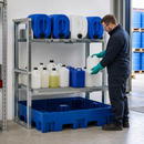 Polyethylene Spill Pallet Rack for 5 x 20 Litre Canisters, 295 Litre Containment, 1400 kg Load Capacity, Ideal for Hazardous Substance Storage