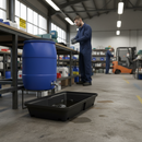 30 Litre Lightweight Polyethylene Spill Tray 805mm x 405mm x 170mm for Leak Containment