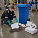 Polyethylene Emergency Spill Kit for Oil, 120L Mobile Container, Blue (Pack of 1)
