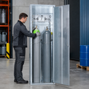 Steel Gas Cylinder Cabinet for 1 x 50 Litre Cylinder, Hot Dip Galvanised, with 3-Point Locking, for Outdoor Use